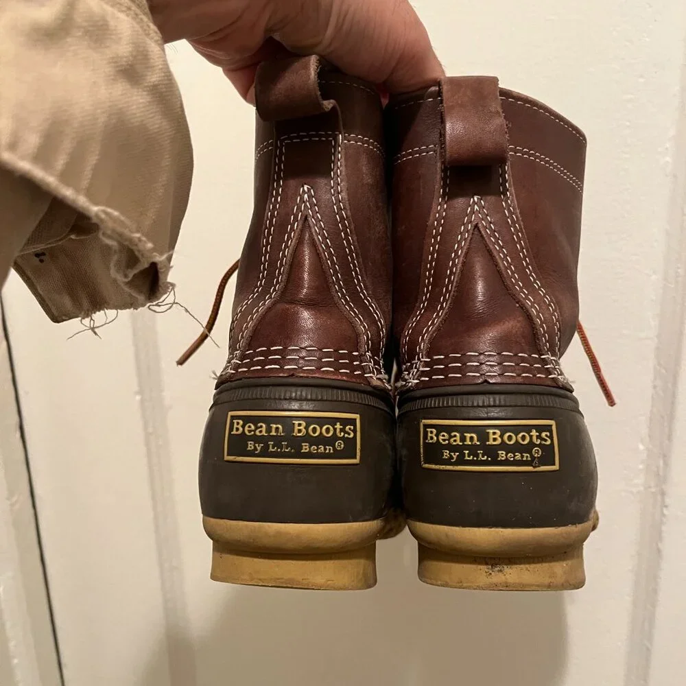 Classic LLBean Men's Bean Boots, 8" - Brown/Tan Opaque - Mens 9 Medium - Picture 3 of 4